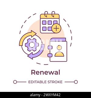Renewal multi color concept icon Stock Vector