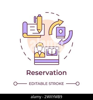 Reservation multi color concept icon Stock Vector