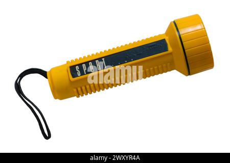 Yellow Sport Torch isolated on white background Stock Photo