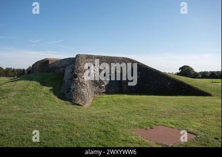 Detail of the German casemate N4 bunker from the Second World War at Museum and the Merville Battery site Normandy Stock Photo