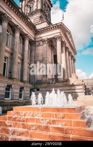 The facade of Albert Halls Bolton in Bolton, Greater Manchester Stock Photo