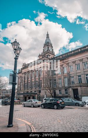 The facade of Albert Halls Bolton in Bolton, Greater Manchester Stock Photo