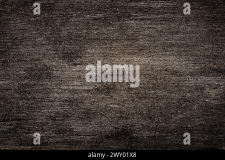 Old gray dark wooden table. Rustic wood plank background, top view Stock Photo