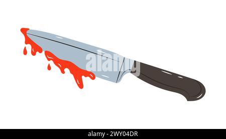 Bloody knife vector icon Stock Vector