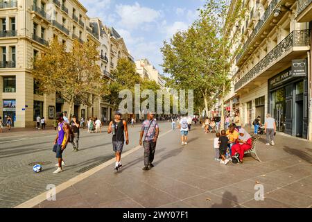 Multiculturalism in Marseille. La Canebière, France Stock Photo