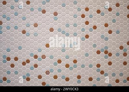 Ceramic tile background with hexagon pattern Stock Photo