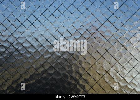 Translucent glass wallpaper with rhombus pattern Stock Photo