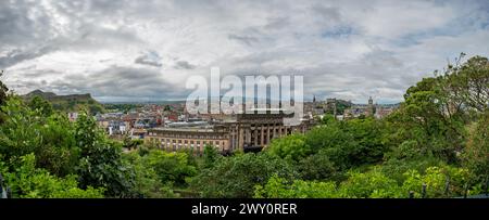 View of the Observatory House Overlooking the city centre, Calton Hill, Edinburgh, Scotland, United Kingdom Stock Photo