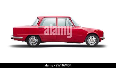 Alfa Romeo Giulia classic car, side view isolated on white background Stock Photo