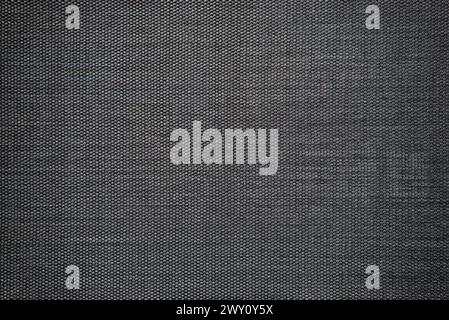 black gray fabric texture background (fine mesh fabric with vignette, lines, checkered herringbone box pattern) grey Stock Photo