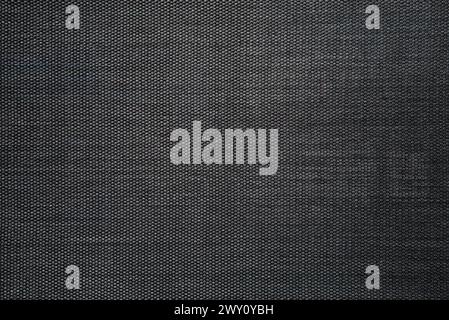 black gray fabric texture background (fine mesh fabric with vignette, lines, checkered herringbone box pattern) grey Stock Photo