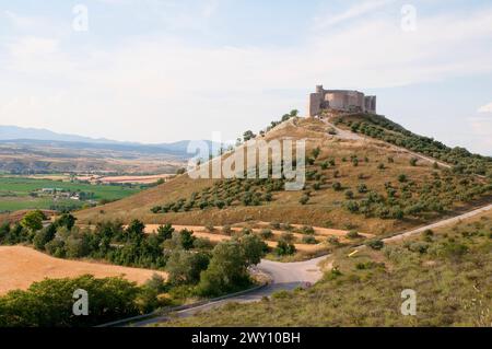 Castle and landscape. Jadraque, Guadalajara province, Castilla La Mancha, Spain. Stock Photo
