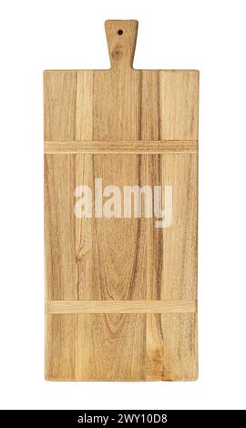 wood chopping board, handmade wood chopping board isolated on white background with clipping path Stock Photo