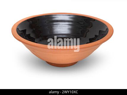 empty ceramic bowl isolated on white background with clipping path Stock Photo