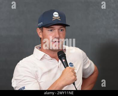 Miami, United States Of America. 02nd Apr, 2024. DORAL, FL-APRIL 3: Bryson DeChambeau (Crushers GC Captain) is seen during the LIV Miami Golf press conference at Doral Trump Golf Club on April 3, 2024 in Doral. Florida. (Photo by Alberto E. Tamargo/Sipa USA) Credit: Sipa USA/Alamy Live News Stock Photo