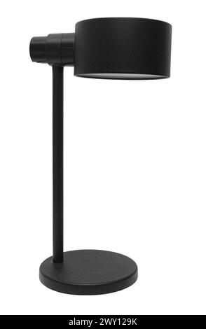 black modern desk lamp on a white background with clipping path Stock Photo