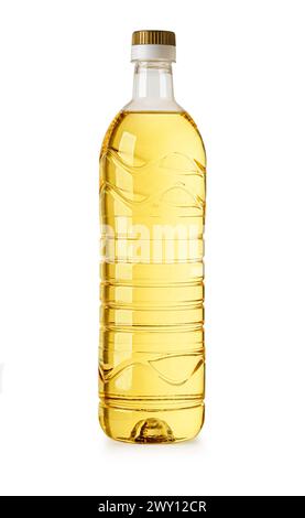 plastic oil bottle isolated on white background with clipping path Stock Photo