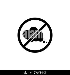 Prohibiting Emissions Carbon Dioxide CO2 flat vector icon. Simple solid symbol isolated on white background Stock Vector