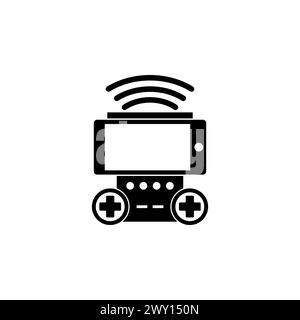 Wireless Controller flat vector icon. Simple solid symbol isolated on white background Stock Vector