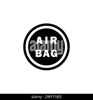 Steering Airbag flat vector icon. Simple solid symbol isolated on white background Stock Vector