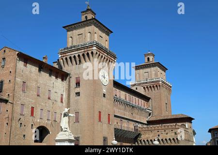 Castello Estense at Ferrara in the Emilia Romagna region of italy Stock Photo