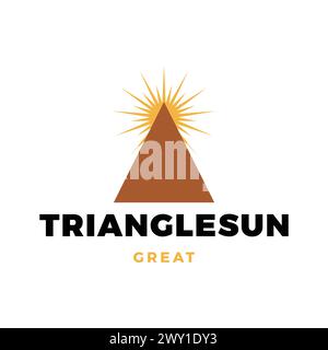Triangle Sun Icon Logo Design Template Stock Vector