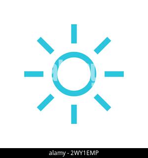 Sunny day, daylight iicon. Isolated on white background. From blue icon set. Stock Vector