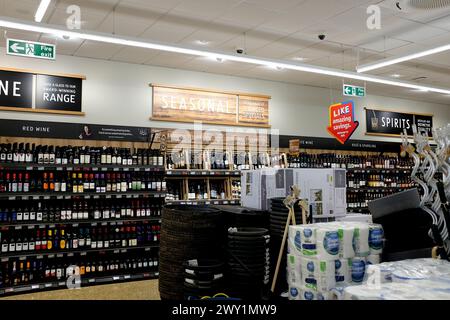 aldi supermarket branch,interior,ramsgate town,east kent,uk april 2024 Stock Photo