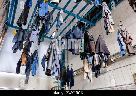 Musee du site minier de Wallers-Aremberg avec des reconstitutions de galerie et la salle des pendus  Museum of the coal mine in Wallers Stock Photo