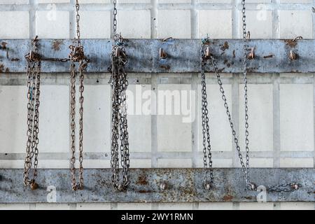 Musee du site minier de Wallers-Aremberg avec des reconstitutions de galerie et la salle des pendus  Museum of the coal mine in Wallers Stock Photo