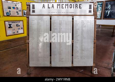 Musee du site minier de Wallers-Aremberg avec des reconstitutions de galerie et la salle des pendus  Museum of the coal mine in Wallers Stock Photo