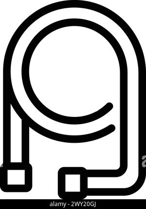Installation conditioner wire icon outline vector. Ventilation equipment. Install climate system Stock Vector