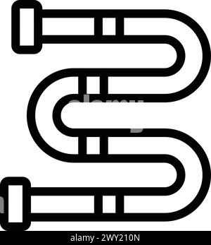 Copper pipe air conditioner icon outline vector. Installation equipment. Ventilation system tool Stock Vector