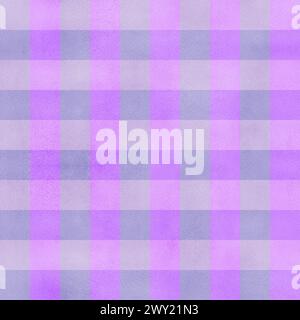 Hand-drawn watercolor illustration. Checkered seamless pattern. Plaid chequered pattern. Stock Photo