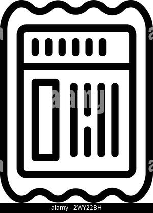 Journey ticket icon outline vector. Purchase transport seat. Tickets terminal receipt Stock Vector