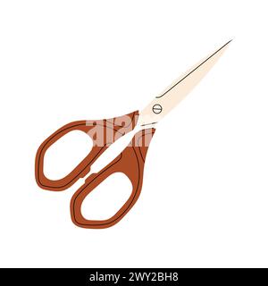 Cartoon scissors with metal blades Stock Vector