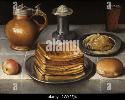 Still Life with waffles Circle of Georg Flegel Stock Photo