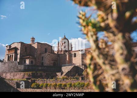 Qorikancha ruins and convent Santo Domingo in Cuzco, Peru. Inca Ruins. Stock Photo