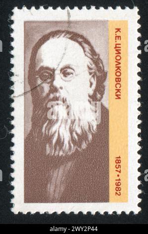 Bulgaria - CIRCA 1982: stamp printed by Bulgaria, shows Konstantin Tsiolkovsky, circa 1982 Stock Photo