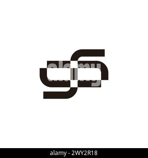 number 96 simple linked linear logo vector Stock Vector