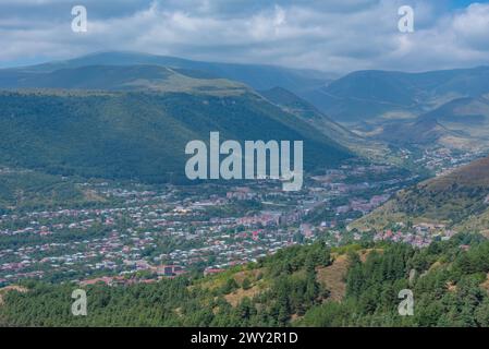 Panorama view of Armenian town Goris Stock Photo