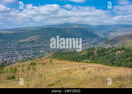 Panorama view of Armenian town Goris Stock Photo