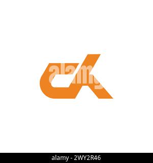 letter ch simple linked line logo vector Stock Vector