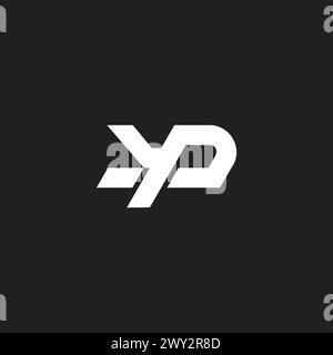 letter yp motion overlapping logo vector Stock Vector