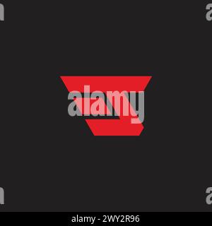 letter t run fast motion simple geometric logo vector Stock Vector