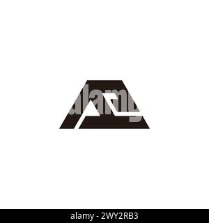 letter ae triangle roof shape simple logo vector Stock Vector