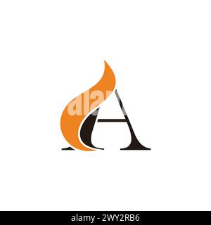 letter a feather simple logo vector Stock Vector