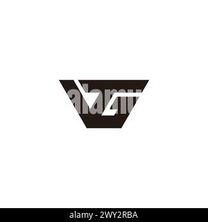 letter vgt simple geometric line logo vector Stock Vector