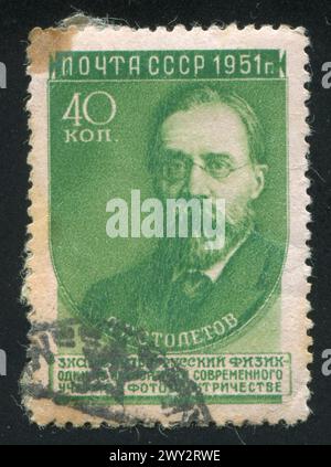 RUSSIA - CIRCA 1951: stamp printed by Russia, shows A. G. Stoletov, circa 1951 Stock Photo