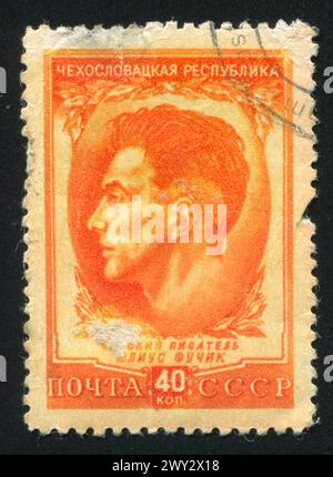 RUSSIA - CIRCA 1951: stamp printed by Russia, shows Julius Fucik, circa 1951 Stock Photo